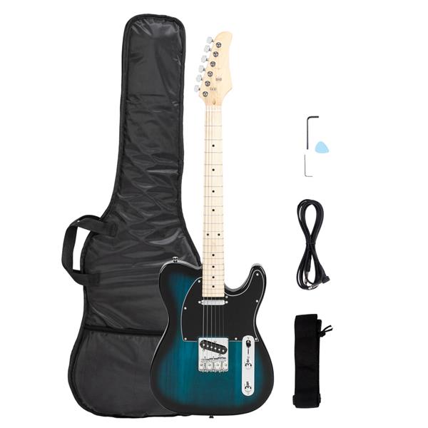 GTL枫木指板电吉他(化蓝色)+包+背带+拨片+连接线+扳手工具-1