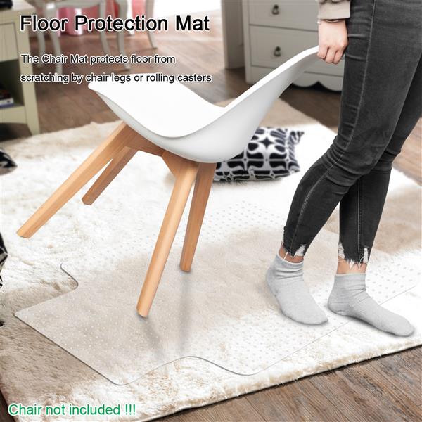 【VALUE BOX】PVC透明地板保护垫椅子垫 带钉 凸形 【90x120x0.25cm】-18