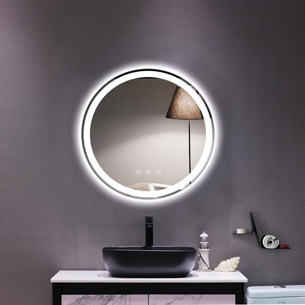 圆形触摸LED浴室镜 三色调光、调亮度-20'-7