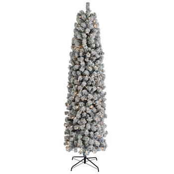 【HY】 7.5ft铅笔植绒绑灯树