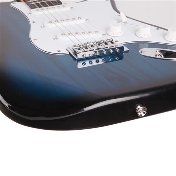 ST玫瑰木指板电吉他(化蓝色)+包+背带+拨片+摇把+连接线+扳手工具-9