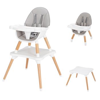 【XC】儿童高餐椅可拆卸二合一桌椅 灰色