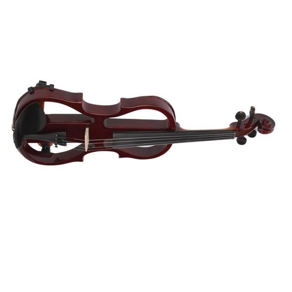 4/4 棕色钢琴烤漆电声小提琴+盒+琴弓+松香+耳机+连接线 V-002-17