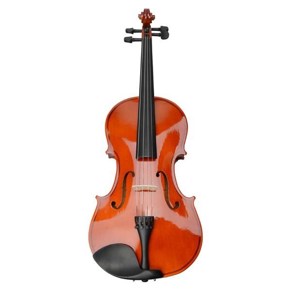 15英寸 自然色中提琴+盒+琴弓+松香-8