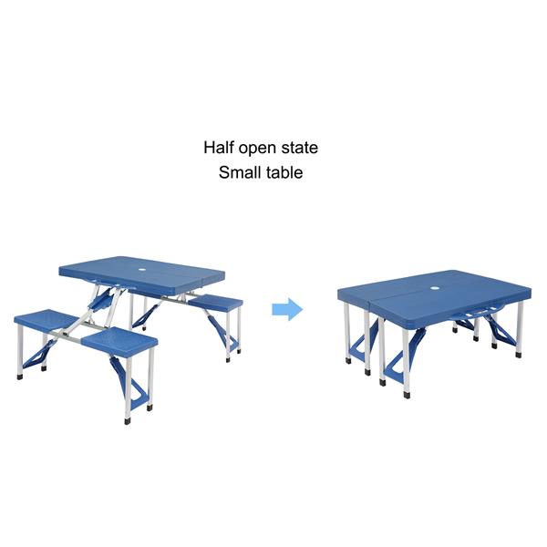 135.5*83*65.5cm 塑料 桌椅连体 50kg 蓝色 野营连体桌椅-28