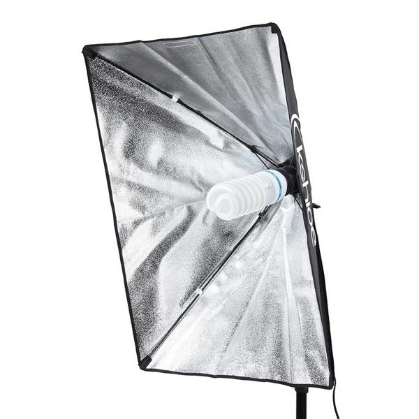 欧规 KS07 45W 长方形 带白伞和黑银伞加柔光箱和背景布支架4灯组合 摄影套装-19