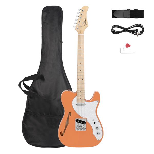 【AM不售卖】GTL 半空心单-单拾音器 玫瑰木指板 橘红色-白珍珠护板 S201 TL电吉他-1