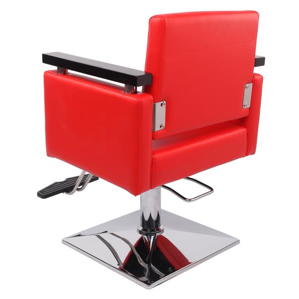 PVC皮革 方盘底座 150kg 红色 HZ8803 可放倒 理发椅-11