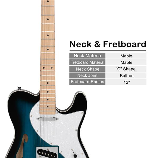 【AM不售卖】GTL 半空心单-单拾音器 玫瑰木指板 化蓝色-白珍珠护板 S201 TL电吉他-20