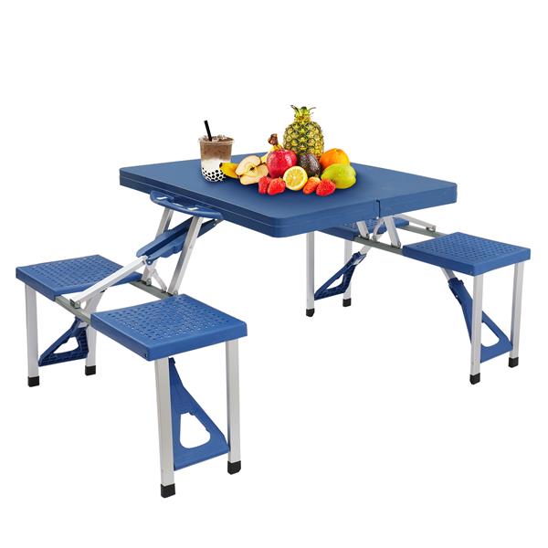135.5*83*65.5cm 塑料 桌椅连体 50kg 蓝色 野营连体桌椅-29