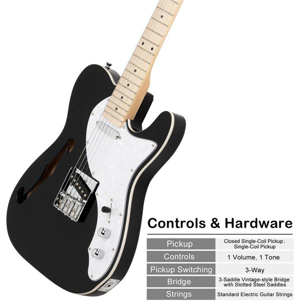 【AM不售卖】GTL 半空心单-单拾音器 玫瑰木指板 黑色-白珍珠护板 S201 TL电吉他-23
