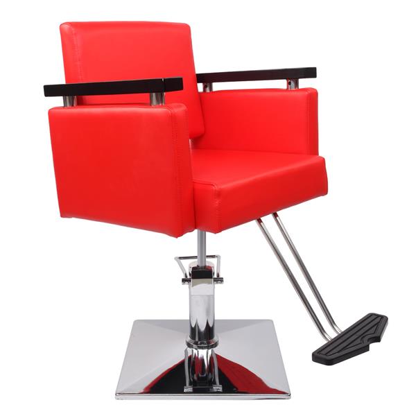 PVC皮革 方盘底座 150kg 红色 HZ8803 可放倒 理发椅-23