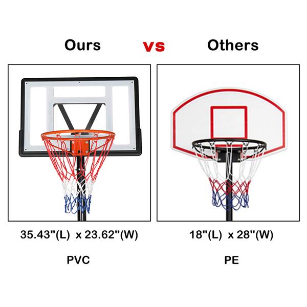 LX】B07N PVC透明板 210-305cm N002 便携式可移动 青少年 篮球架-14