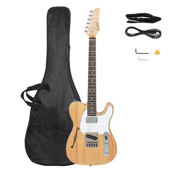 【AM不售卖】GTL 半空心双-单拾音器 玫瑰木指板 原木色-白护板 S101 TL电吉他
