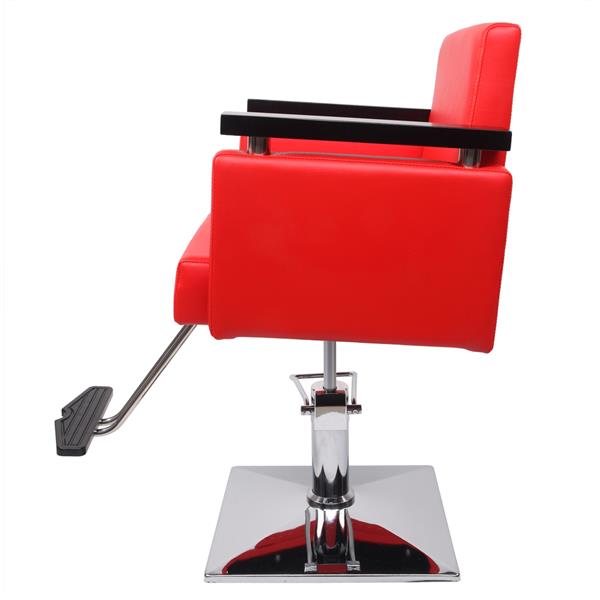 PVC皮革 方盘底座 150kg 红色 HZ8803 可放倒 理发椅-15