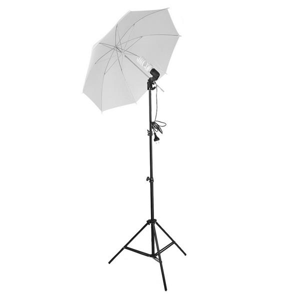 欧规 KS07 45W 长方形 带白伞和黑银伞加柔光箱和背景布支架4灯组合 摄影套装-22