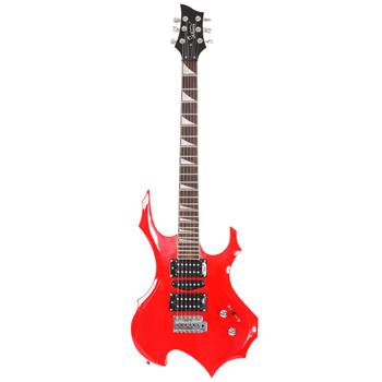 【AM不售卖】单摇双-单-双拾音器 红色 S201 火焰电吉他+音箱套装