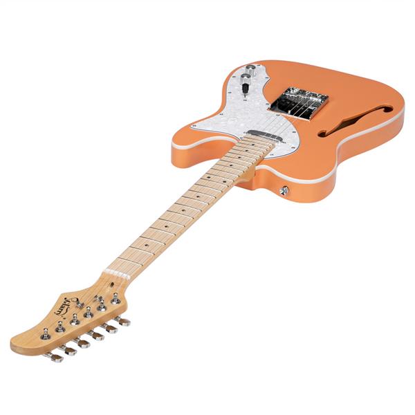 【AM不售卖】GTL 半空心单-单拾音器 玫瑰木指板 橘红色-白珍珠护板 S201 TL电吉他-17
