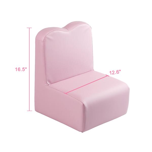 N101 1set 单人二合一 美标PU 49*32*39cm 长方形 粉色 现代 一岁以上儿童 儿童沙发-8
