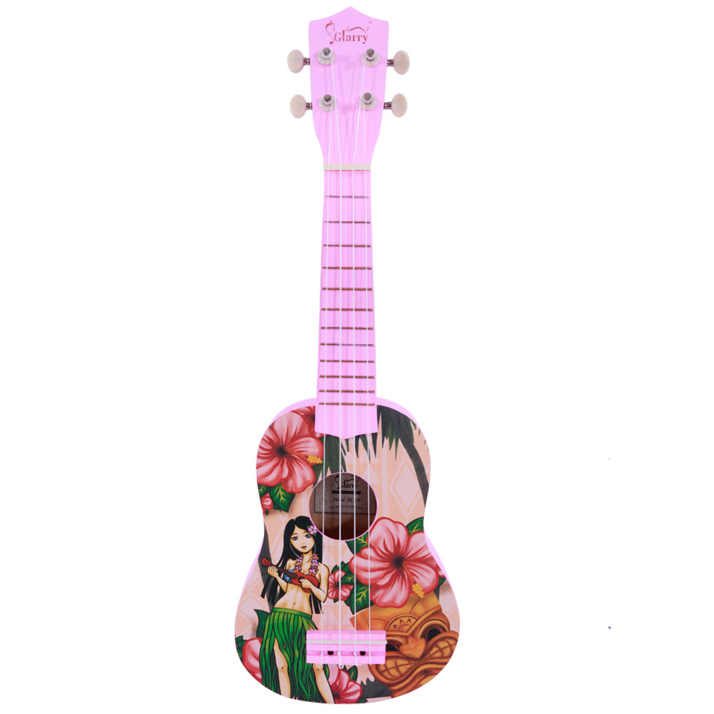 [Do Not Sell on Amazon]Glarry UC101 21" Rockets Slap-up Hawaii Girl Pattern Ukulele Colorful