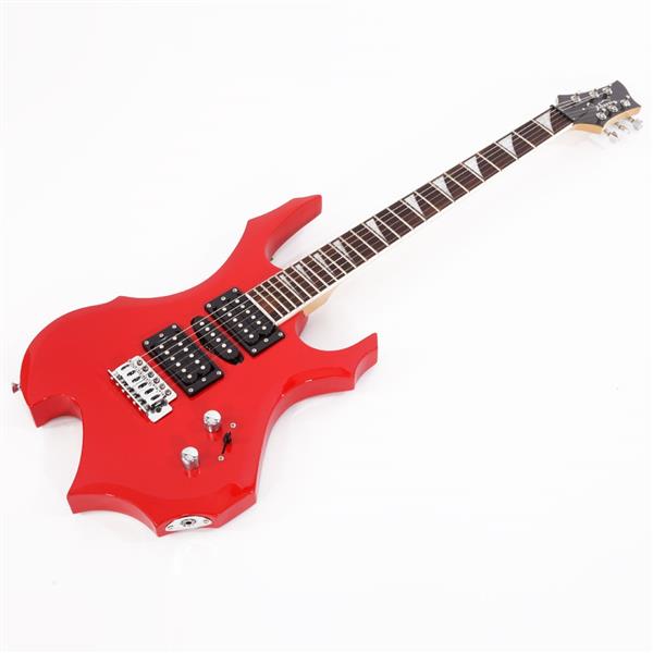 【AM不售卖】单摇双-单-双拾音器 红色 S201 火焰电吉他+音箱套装-4