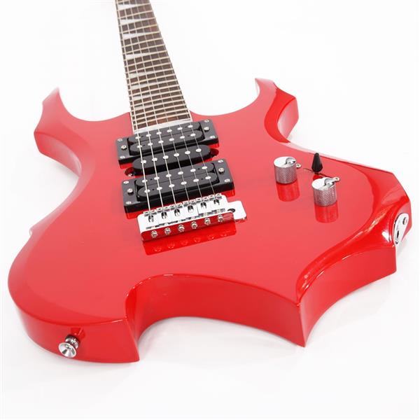 【AM不售卖】单摇双-单-双拾音器 红色 S201 火焰电吉他+音箱套装-10