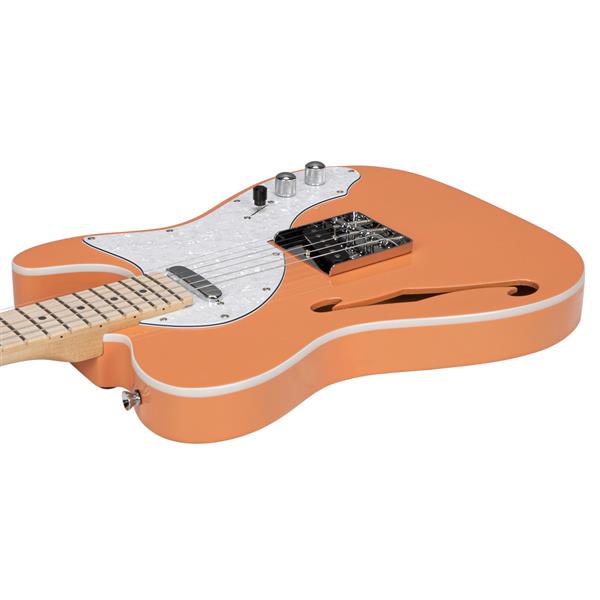 【AM不售卖】GTL 半空心单-单拾音器 玫瑰木指板 橘红色-白珍珠护板 S201 TL电吉他-12