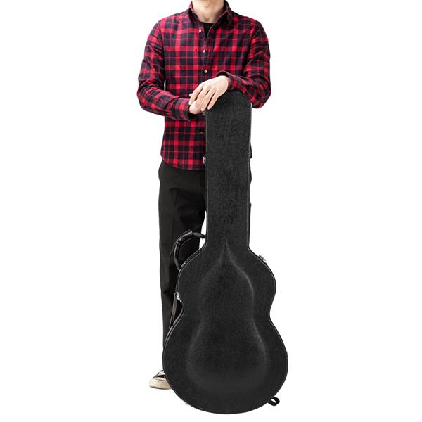 【AM不售卖】PVC 随琴身鼓面型 黑色细纹 Gibson/EPI ES-335爵士电吉他  电吉他皮盒-18
