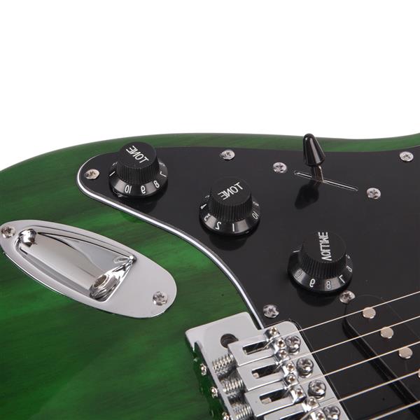 【AM不售卖】ST 左手 单-单-单拾音器 枫木指板 绿色-黑护板 S201 ST电吉他-11