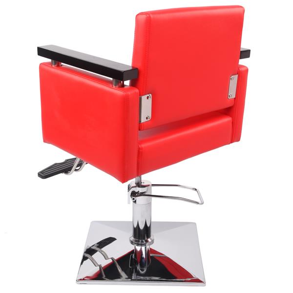 PVC皮革 方盘底座 150kg 红色 HZ8803 可放倒 理发椅-3