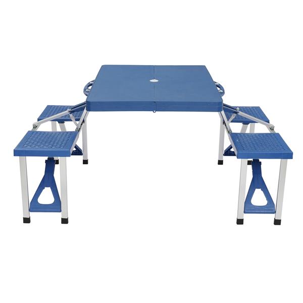 135.5*83*65.5cm 塑料 桌椅连体 50kg 蓝色 野营连体桌椅-16