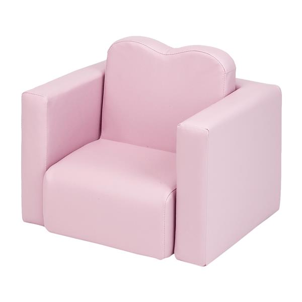 N101 1set 单人二合一 美标PU 49*32*39cm 长方形 粉色 现代 一岁以上儿童 儿童沙发-3