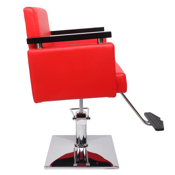 PVC皮革 方盘底座 150kg 红色 HZ8803 可放倒 理发椅-22