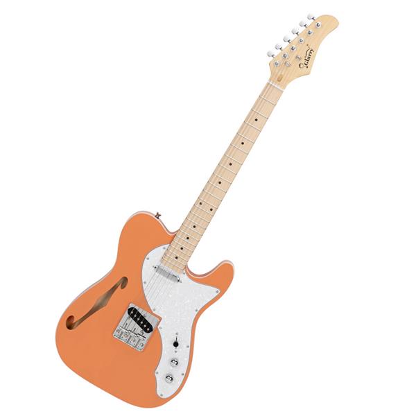 【AM不售卖】GTL 半空心单-单拾音器 玫瑰木指板 橘红色-白珍珠护板 S201 TL电吉他-6