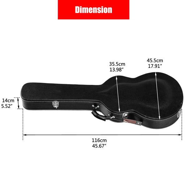 【AM不售卖】PVC 随琴身鼓面型 黑色细纹 Gibson/EPI ES-335爵士电吉他 电吉他皮盒-26