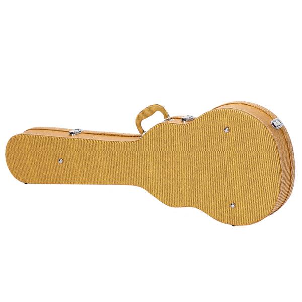 【AM不售卖】PVC 随琴身鼓面型 黄色细纹 GLP电吉他  电吉他皮盒-8