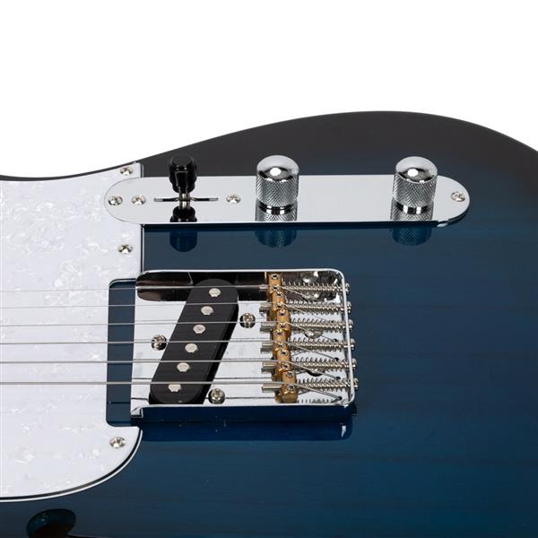 【AM不售卖】GTL 半空心双-单拾音器 玫瑰木指板 化蓝色-白护板 S101 TL电吉他-17