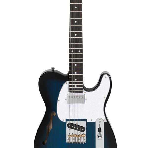 【AM不售卖】GTL 半空心双-单拾音器 玫瑰木指板 化蓝色-白护板 S101 TL电吉他-5