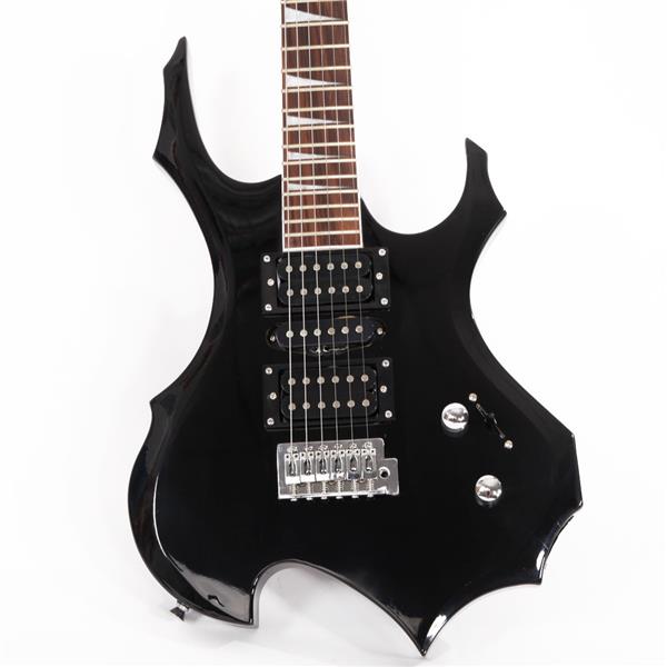 【AM不售卖】单摇双-单-双拾音器 黑色 S101 火焰电吉他-4