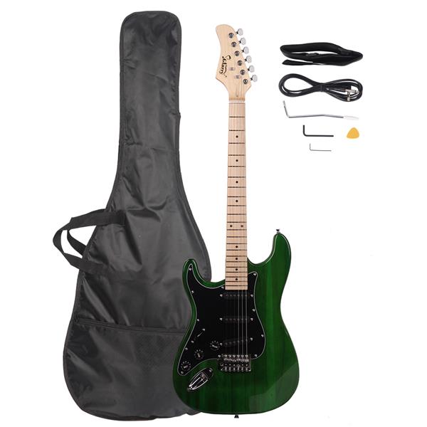 【AM不售卖】ST 左手 单-单-单拾音器 枫木指板 绿色-黑护板 S201 ST电吉他-2