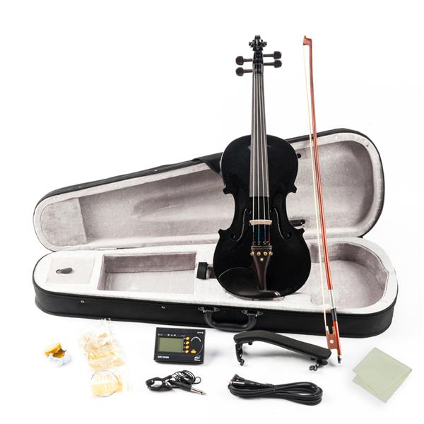 【AM不售卖】GV102 4/4 全实木 黑色 带EQ 小提琴-2
