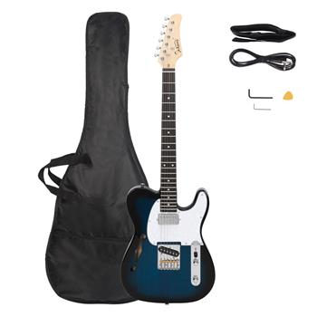 【AM不售卖】GTL 半空心双-单拾音器 玫瑰木指板 化蓝色-白护板 S101 TL电吉他