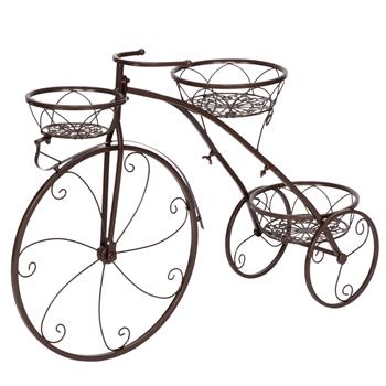Artisasset 自行车造型3座 铁 78*25*52cm 古铜色 HT-HJ016 N001 铁艺风 铁制花架