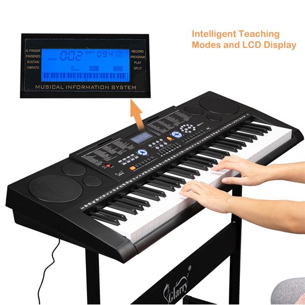【AM不售卖】GEP-102 61键 黑色 教学多功能 电子琴+支架套装-40