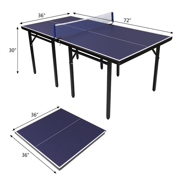 183*91.5*76.5cm MDF 紫蓝色 XD-086 S001 可折叠 室内 儿童/青少年 乒乓球桌-28