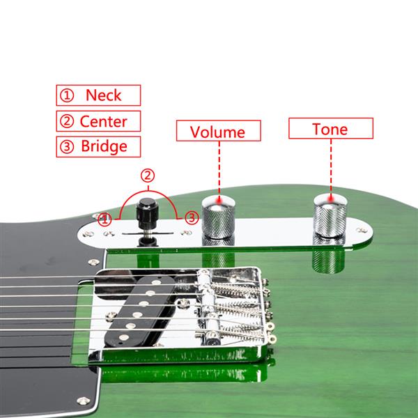 【AM不售卖】GTL 实心单-单拾音器 枫木指板 绿色-黑护板 S101 TL电吉他-19