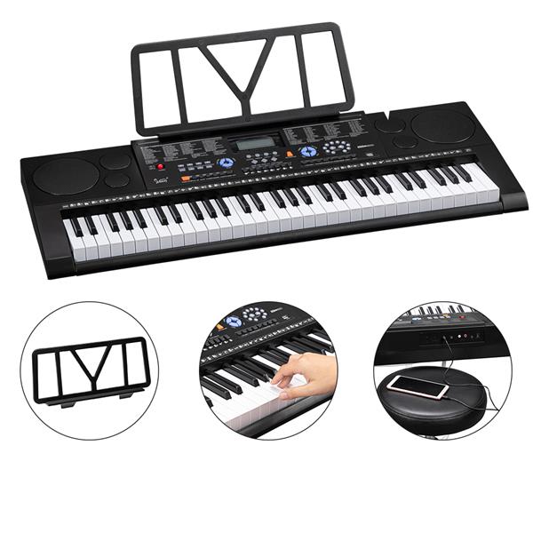 【AM不售卖】GEP-102 61键 黑色 教学多功能 电子琴+支架套装-43