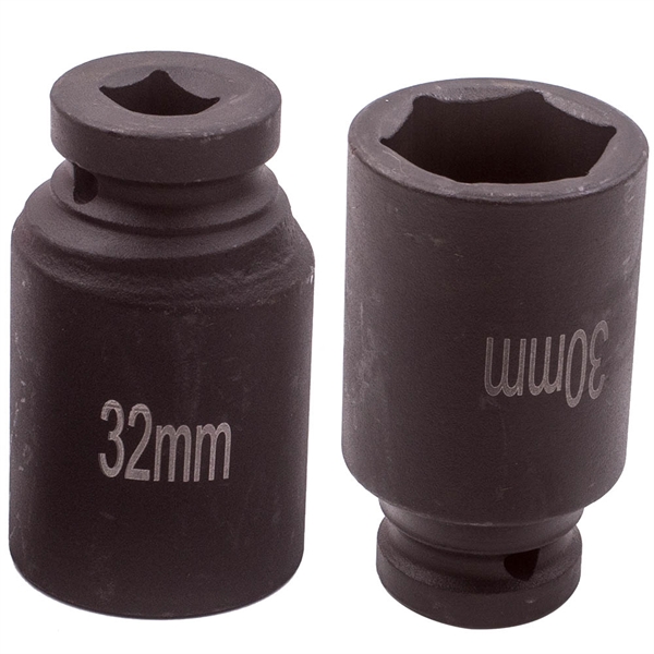 轴螺母套件1/2" Drive 6 Point Deep Spindle Axle Nut Socket Set 30mm 32mm 34mm 36mm Install-3