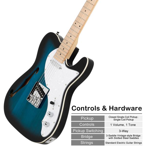 【AM不售卖】GTL 半空心单-单拾音器 玫瑰木指板 化蓝色-白珍珠护板 S201 TL电吉他-23
