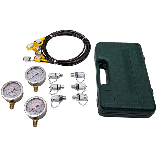 液压测试套件Hydraulic Pressure Testing Gauge Diagnostic Couplings Kit For Excavator-1